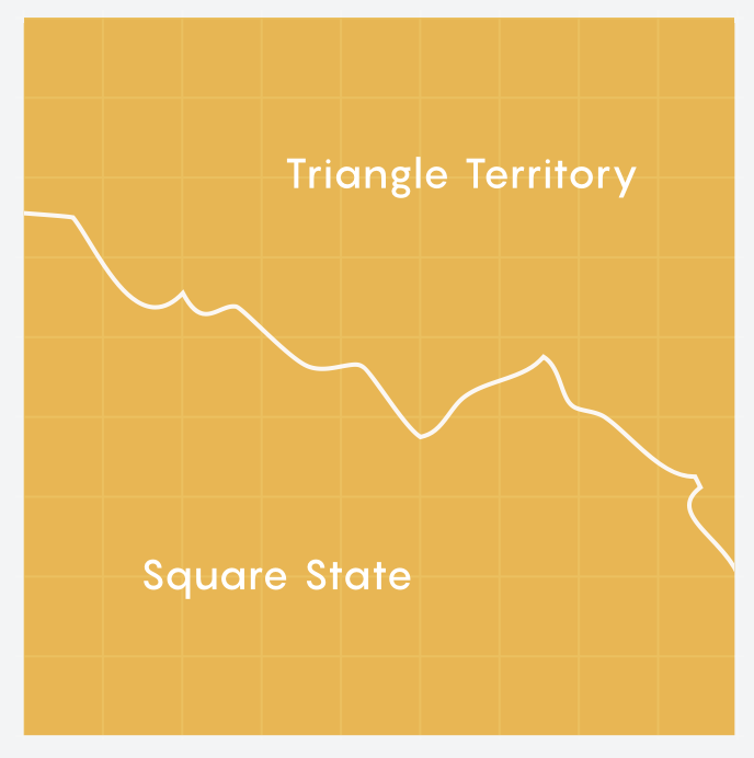 The Image of Triangle Territory and Square State